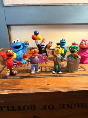 Vintage Mixed Sesame Street PVC Action Figures Lot of 8 - Muppets Inc. Applause